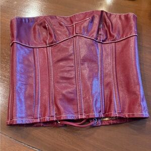 Edikted Burgundy Corset Top